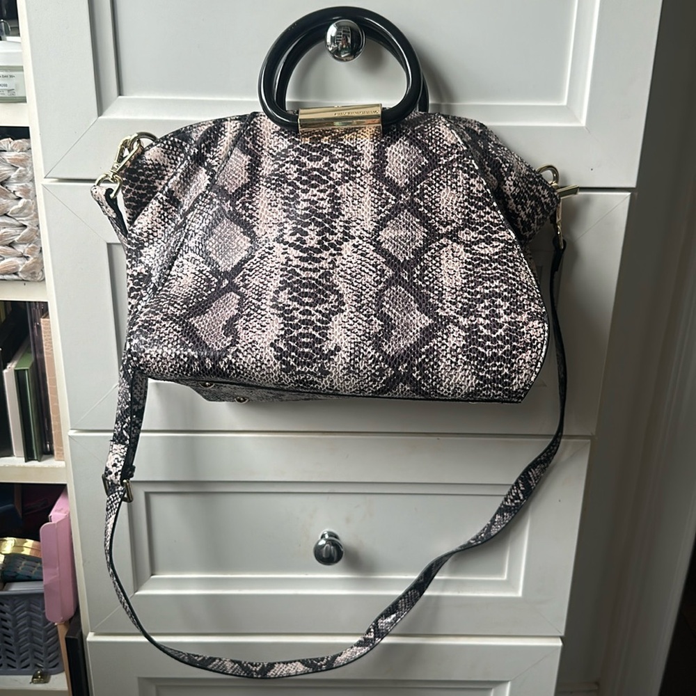 Beautiful Christian Siriano soft snake skin handbag . used twice